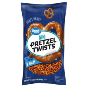 Paquet de Mini Pretzel Twists, snack salé croustillant