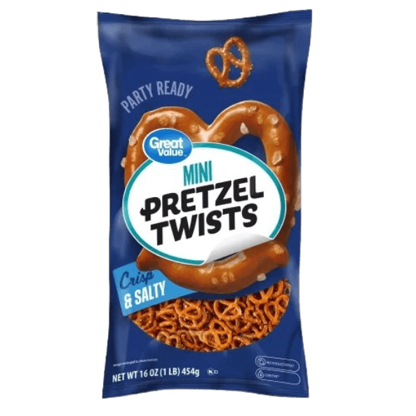 Paquet de Mini Pretzel Twists, snack salé croustillant