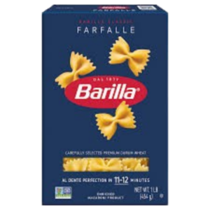 Barilla Farfalle pasta – pâtes italiennes végétaliennes au Sénégal