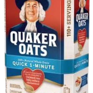Quaker Oats Quick 1-Minute Oats. 