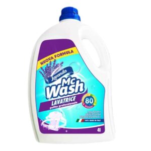Lessive liquide Mc Wash de 4 litres pour lave-linge, au parfum