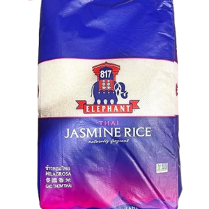 Riz Jasmin Thaï 817 Elephant Hom Mali – Riz Blanc Premium, Long Grain, Naturellement Parfumé