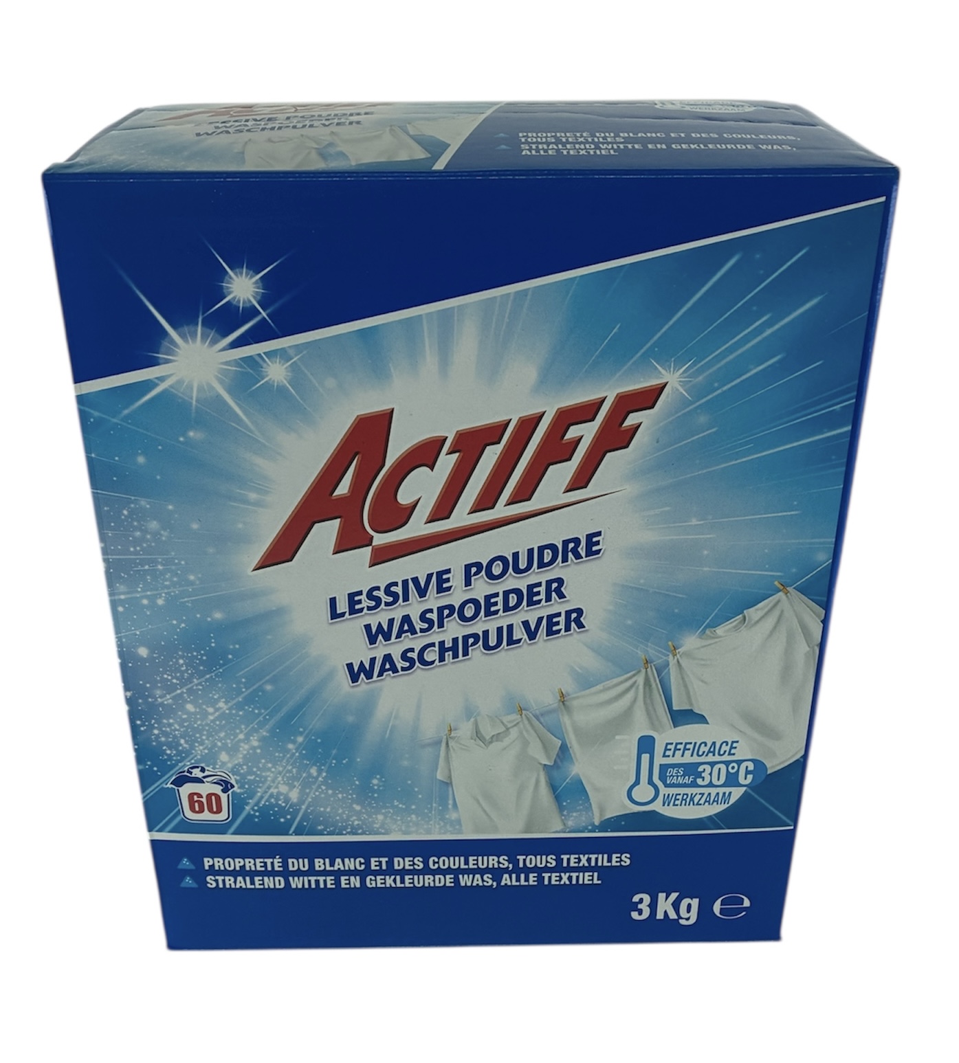 Lessive en Poudre Actiff 3,3 kg – 60 Lavages
