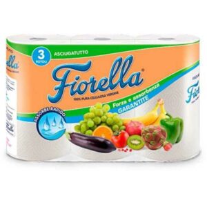 Essuie-Tout Fiorella x3 Rouleaux – Pure Cellulose