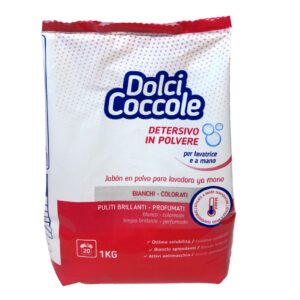 Lessive en Poudre Dolci Coccole 1 kg – Blanc & Couleurs
